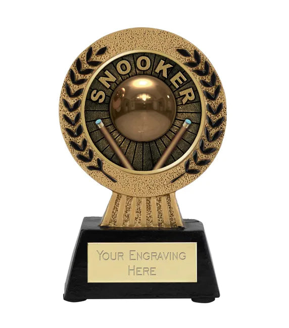 Gold Laurel Hero Snooker Cue & Ball Award