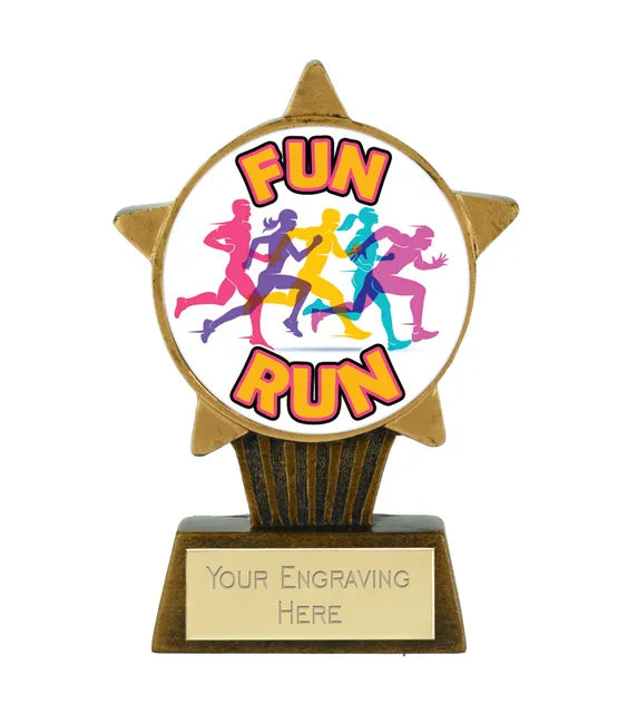 Mini Star Plus Large Star Running Fun Run Colours Trophy