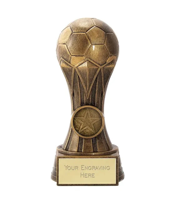 A4201 - Brushed Gold Gem Football Trophy (3 Sizes)