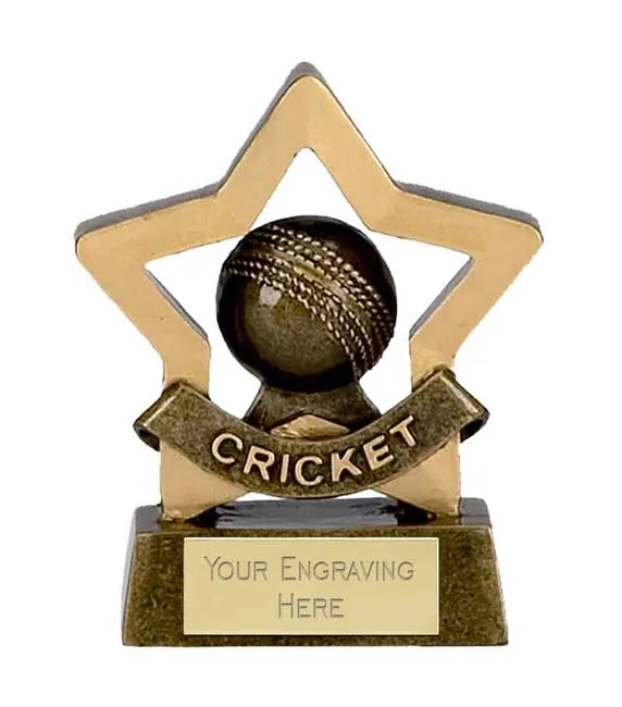 A969 - Mini Star Cricket Trophy (8cm)