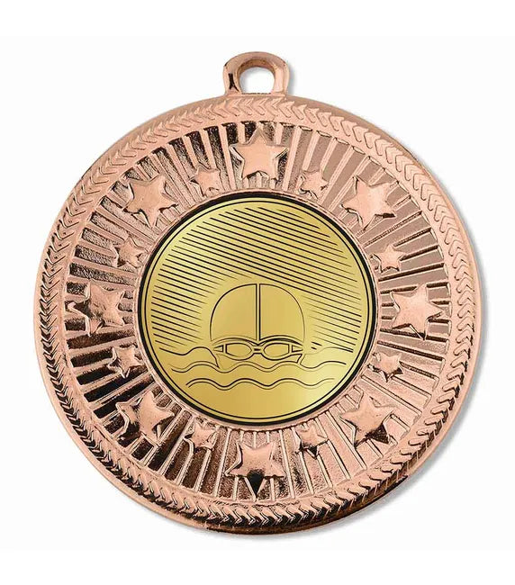 AM1169.26-D189A - Bronze VF Star Swimming Classic Medal 50mm