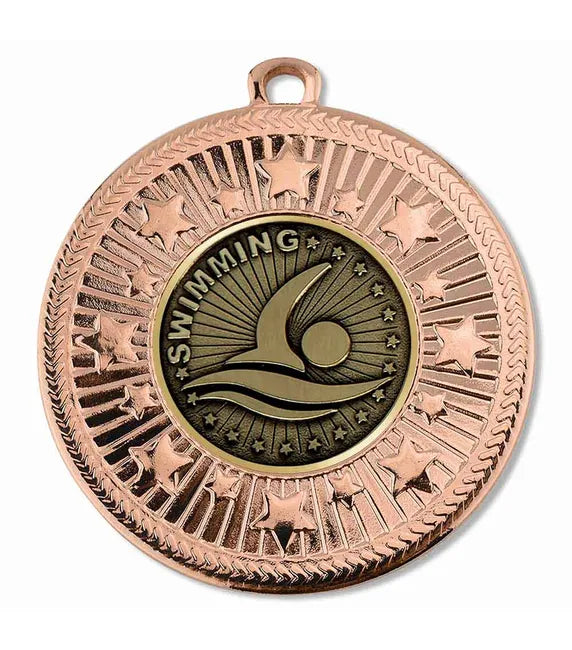 AM1169.26-V274A - Bronze VF Star Swimming Medal 50mm