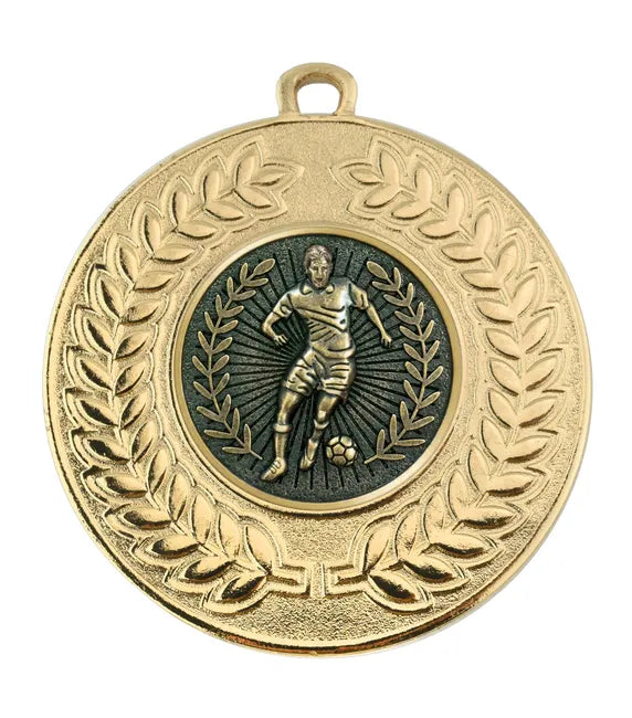 AM1213.01-V217A - Gold VF Contour Football Male Medal 50mm