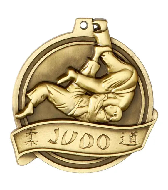 AM1613.12 - Gold Halo Heavyweight Judo Medal 55mm