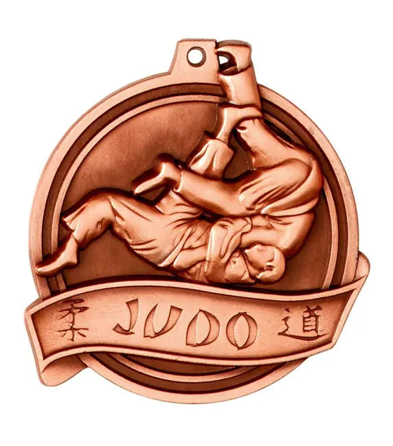 Bronze Halo heavyweight Judo presentation medal