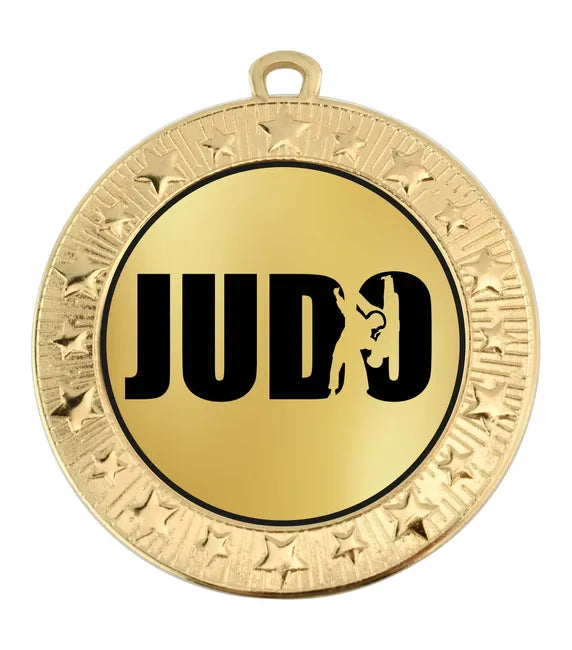 Gold VF Star Martial Arts Judo Medal 70mm