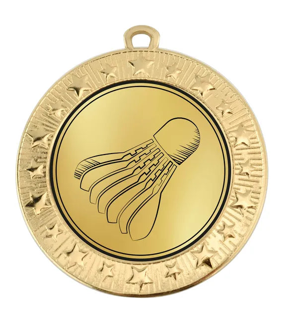 Gold VF Star Badminton Shuttlecock Medal 70mm