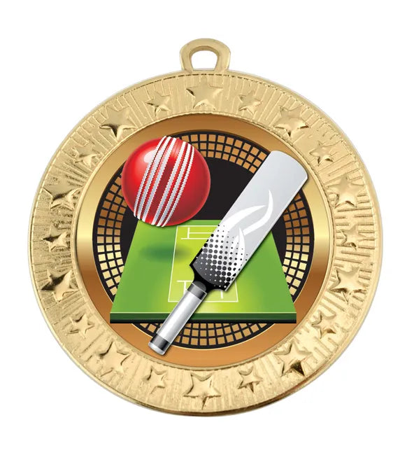 AM1700.01-V022B -VF Star Cricket Medal 70mm