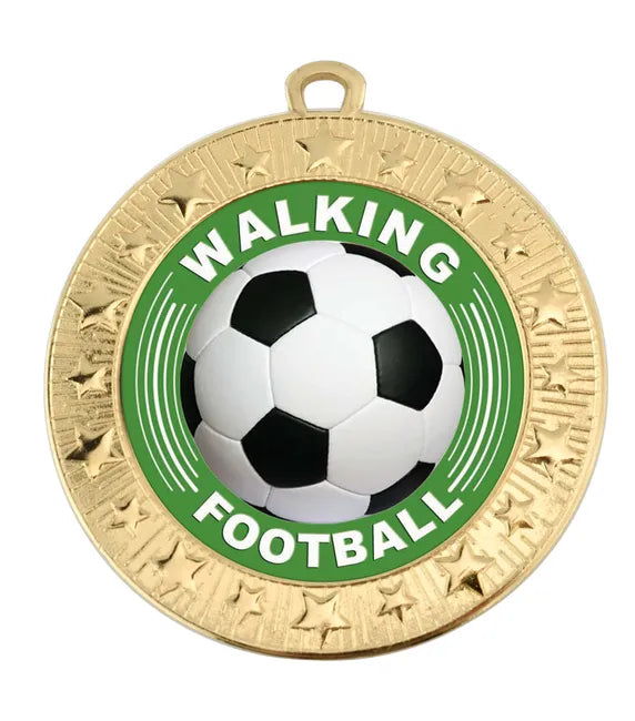 AM1700.01-V228B- VF Star Walking Football Medal 70mm