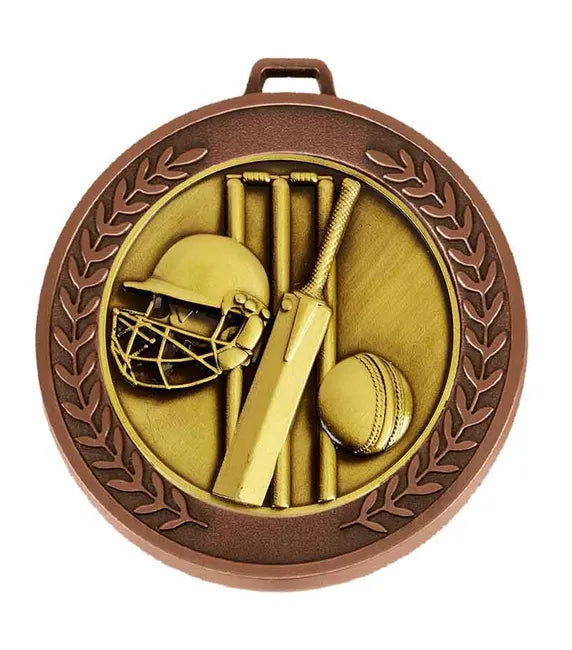 AM918B-MCD016 - Bronze Prestige Heavyweight Cricket Medal 70mm