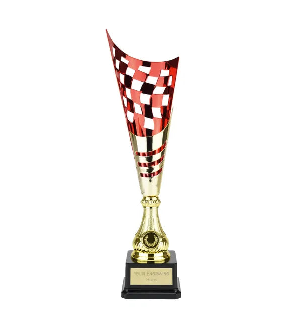Gold & Red Tycone Flag Trophy