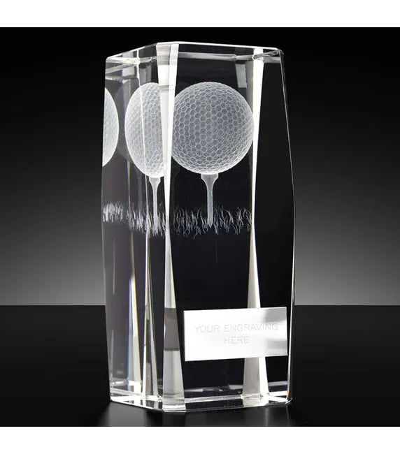 KE101A.SP1 - 3D Laser Crystal Golf Ball Award (12cm)