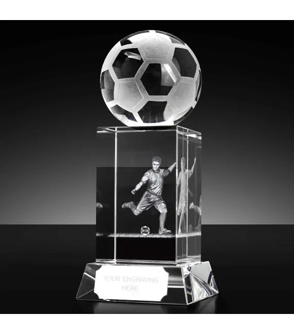 KK126 - Mercury Football Crystal Glass Award (15cm)
