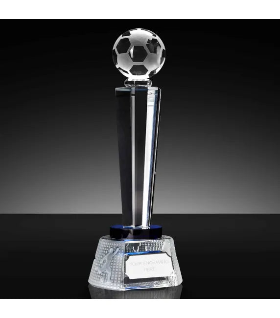 KK159 - Agility Football Crystal Glass Award (2 Sizes)