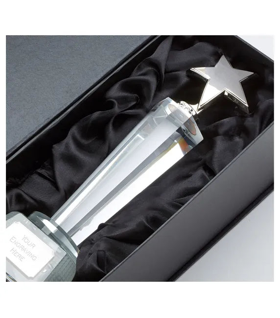 KK214A - Agility Stars Glass Award (26cm)