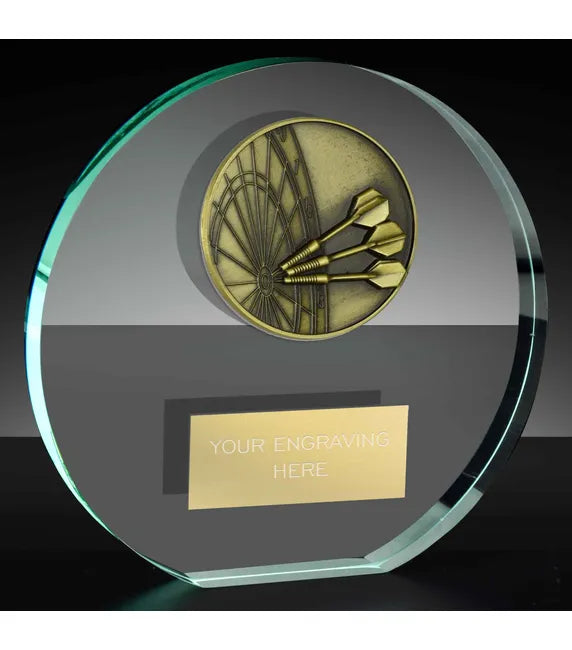 KK225AT-MCD007 - Classic Darts Poppy Glass Award (3 Sizes)