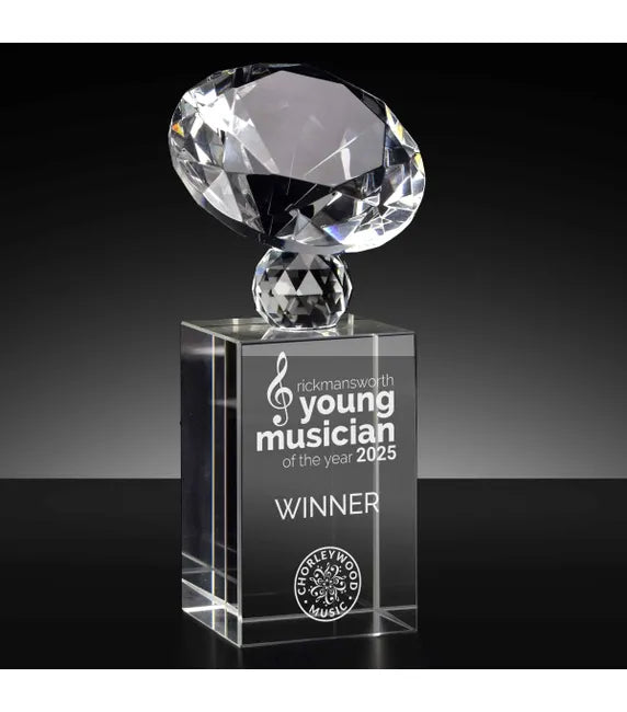 P/KK271B - Highline Diamond Glass Award (12.5cm)
