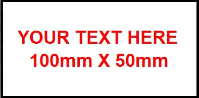 100mm x 50mm Traffolyte Label White / red / white