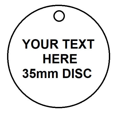 35mm Laser Engraved Traffolyte Disc