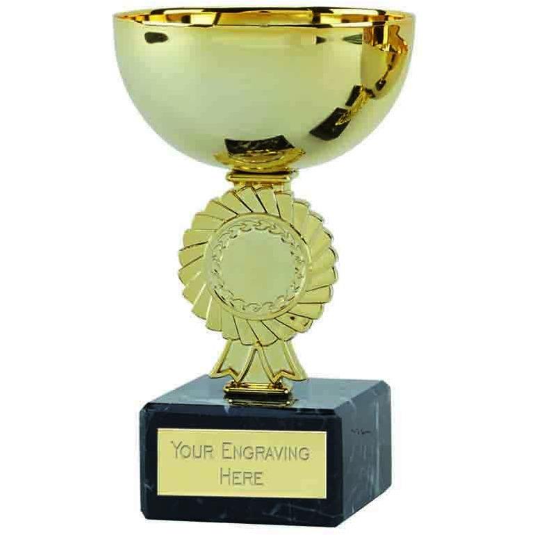 555 - Rosette Gold Presentation Cup