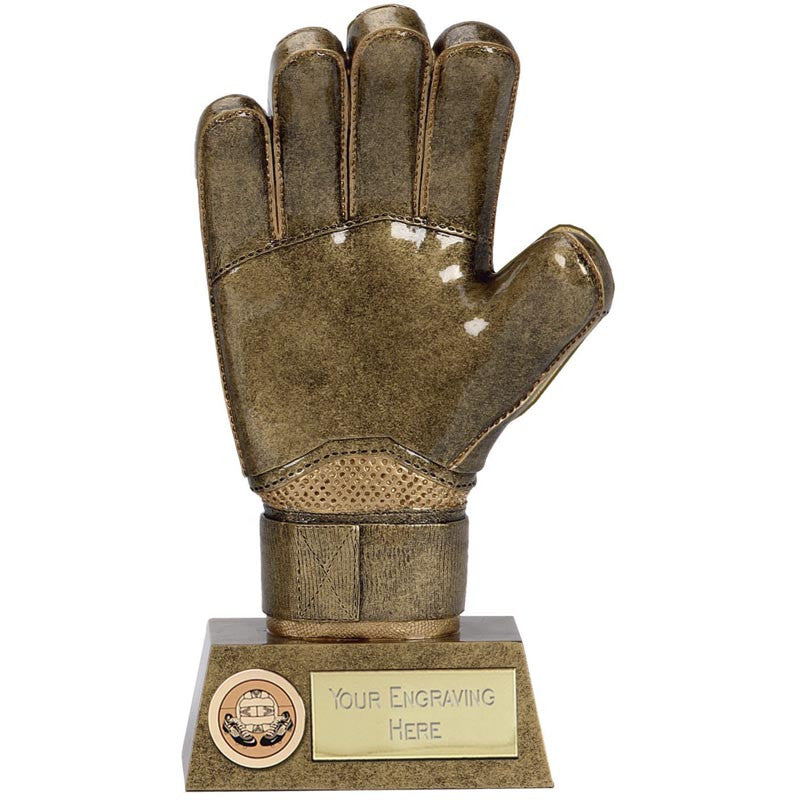 A1430C - Pinnacle Goalie Glove Football Trophy (22cm)