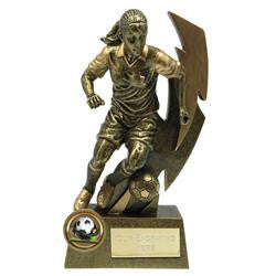 Gold Flash Female Football Trophy
