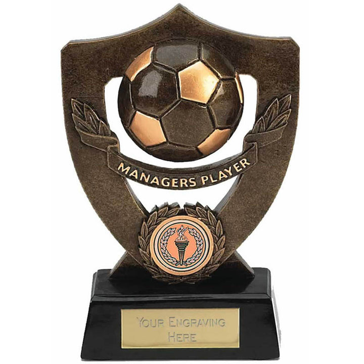 A801 - Managers Player Celebration Shield Football Trophy (17.5cm)