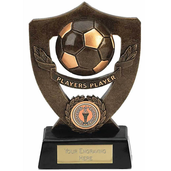 A802 - Player's Player Celebration Shield Football Trophy (17.5cm)