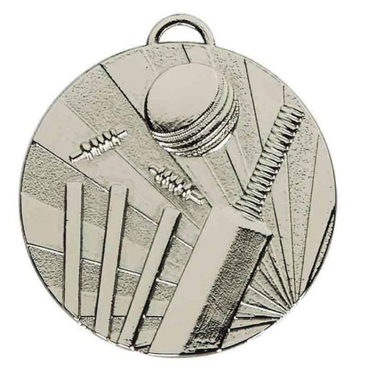 Silver Target Cricket Medal