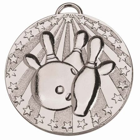 Silver Target Ten Pin Bowling Medal
