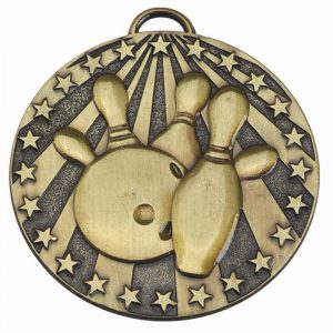 Bronze Target Ten Pin Bowling Medal