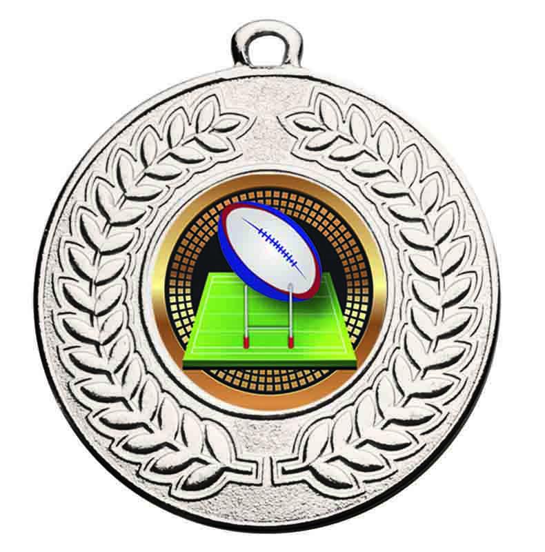 AM1213.02-207 - Silver Contour Rugby Medal