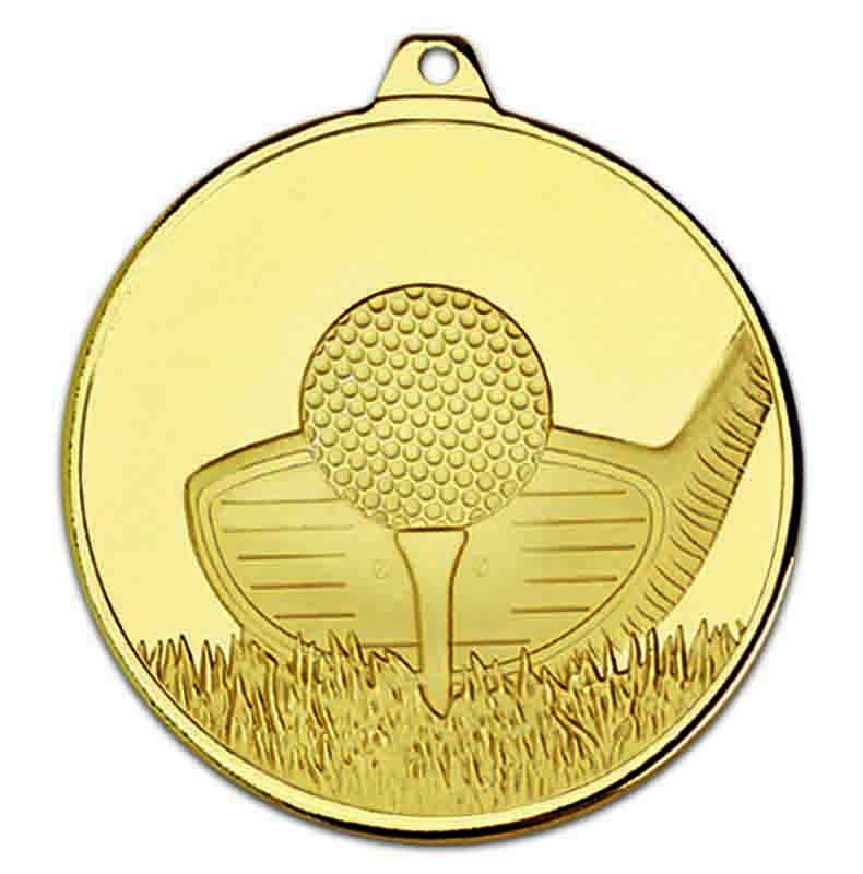 Gold Frosted Glacier Golf Medal