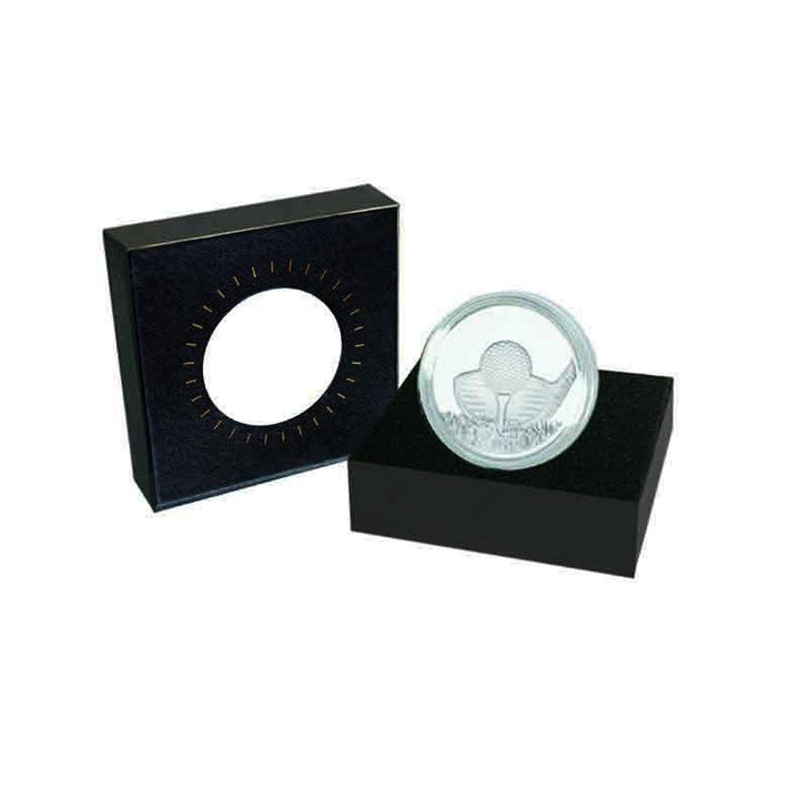 AM2009.02BS - Silver Frosted Glacier Golf Medal, including Capsule & Case
