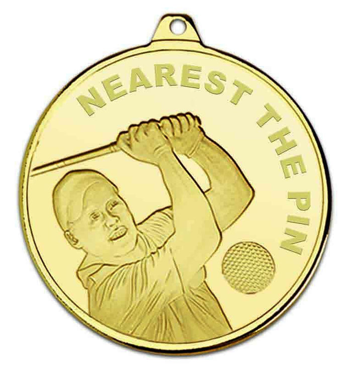 Gold Nearest The Pin Golf Medal