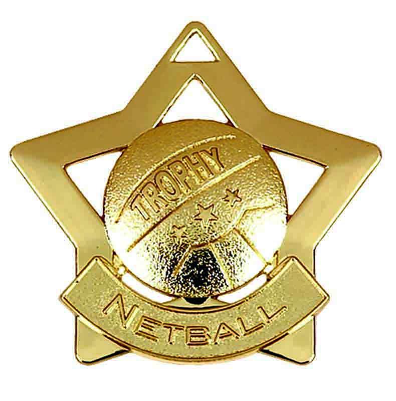 Gold Mini Star Netball Medal