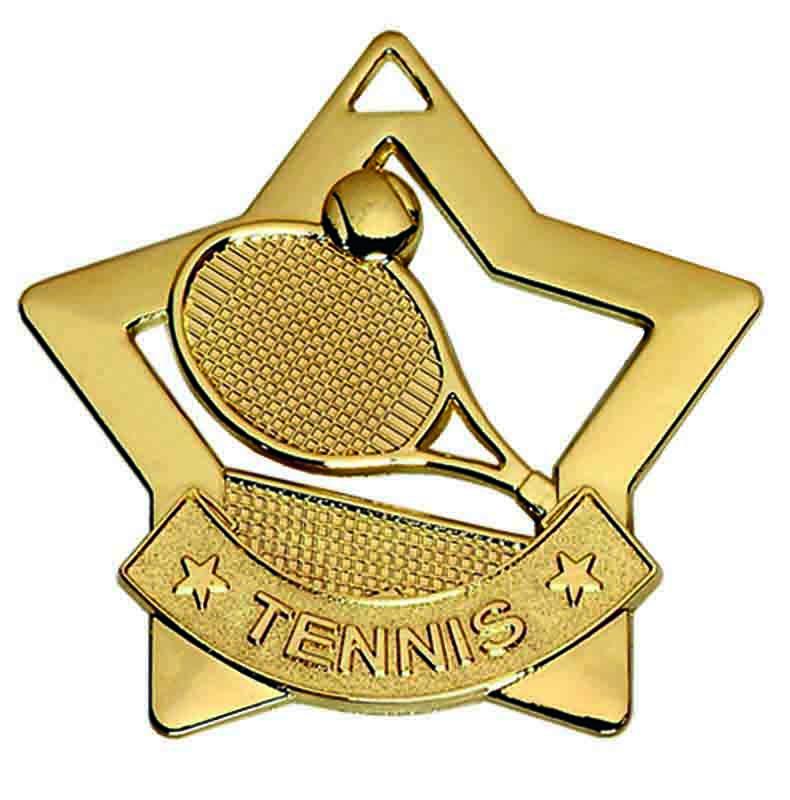 AM727G - Gold Mini Star Tennis Medal