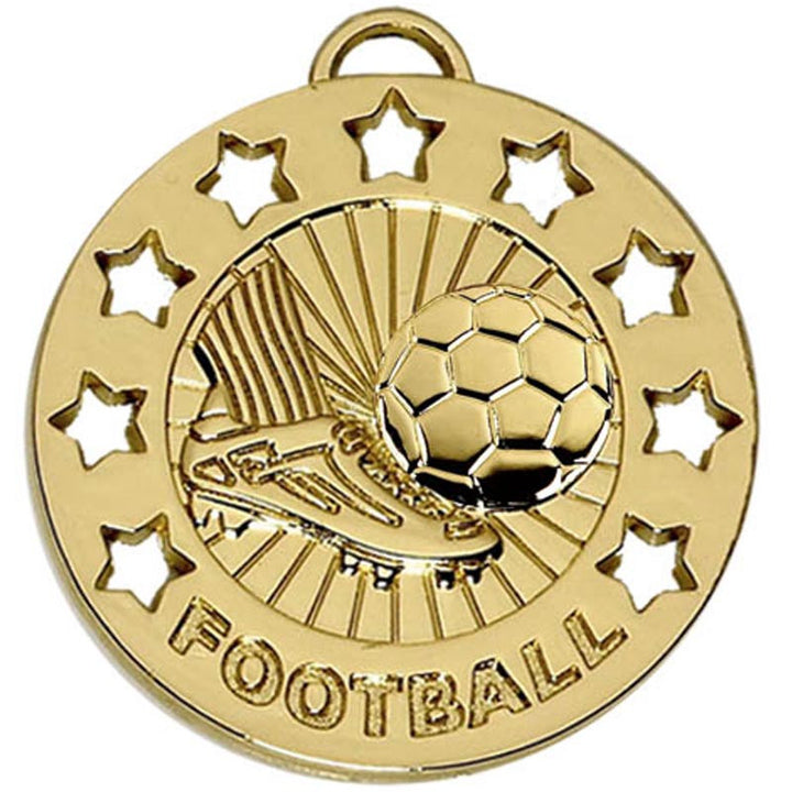 Gold Football Star Medal 