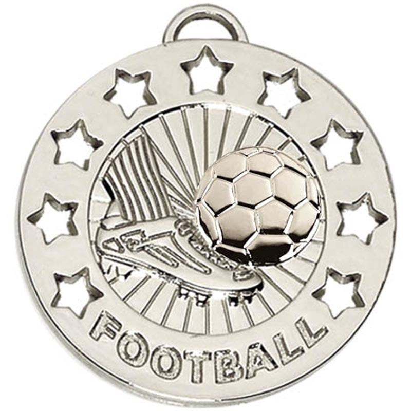 Silver Football Star Medal