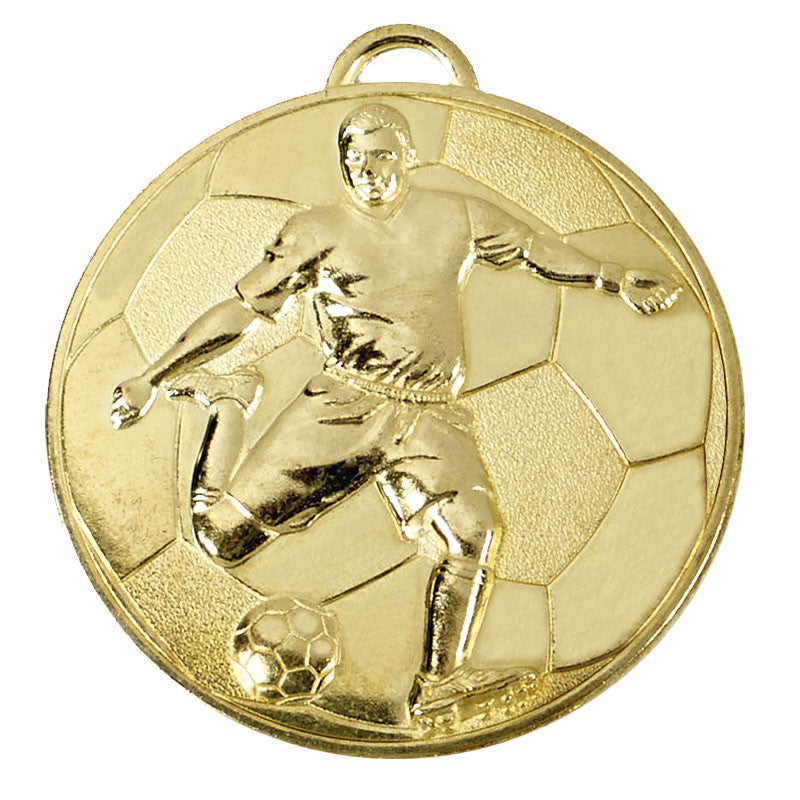Gold Football Helix Medal - Cheap Football Medals