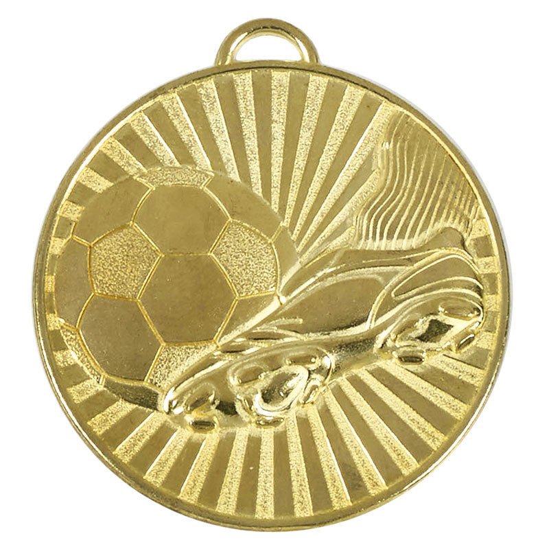 Gold Football Helix Boot Medal 