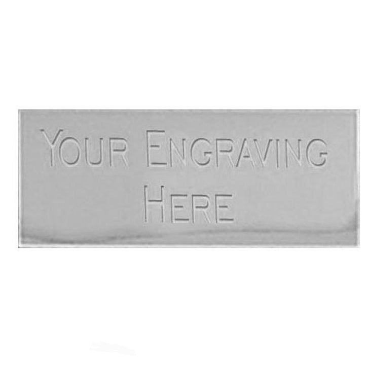 44mm x 16mm Silver aluminium plaque including engraving