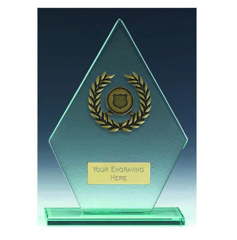 KB035 - Dusky Jade Pinnacle Glass Award