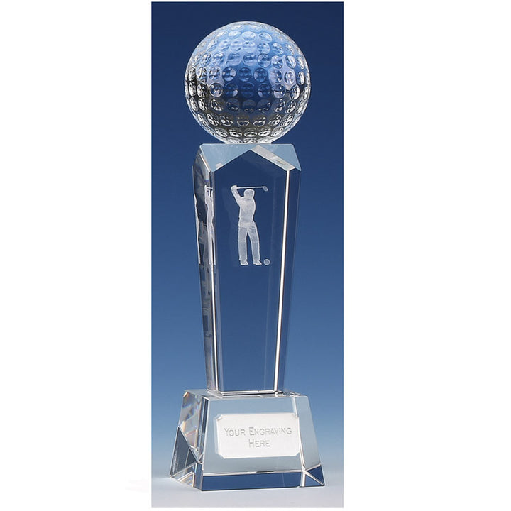 KK023 - Campbell Crystal Glass Golf Trophy (2 Sizes)
