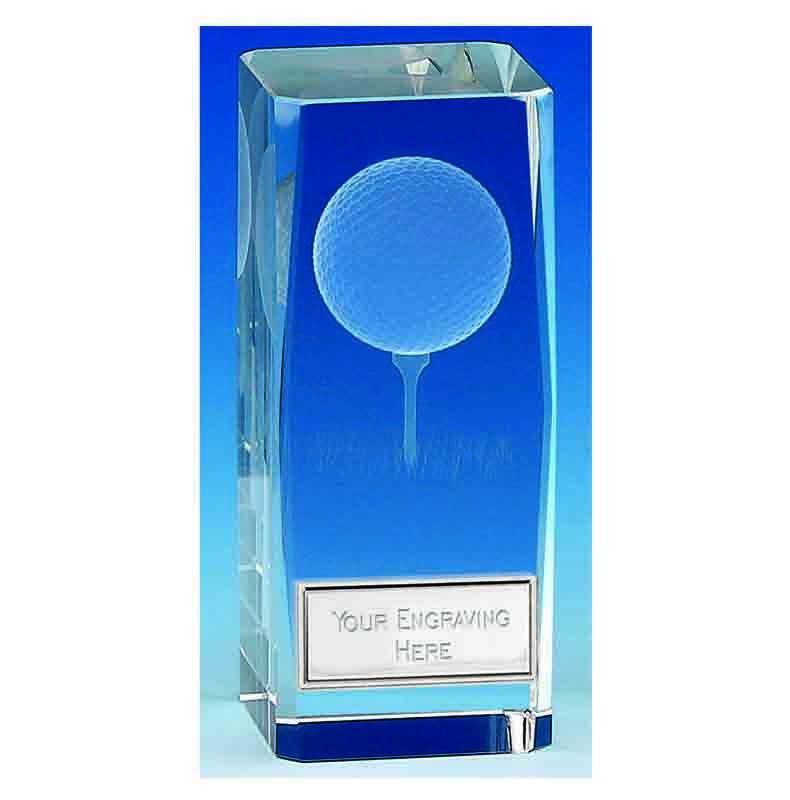 KK118 - Clarity Golf Ball Crystal Trophy (11.5cm)