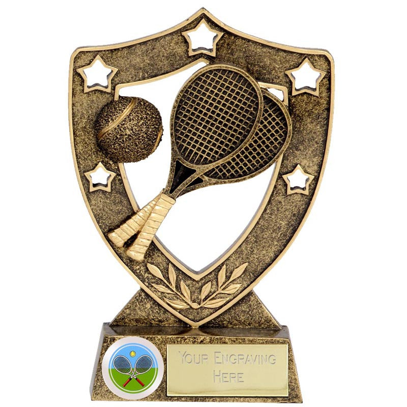 N01033 - Shield Star Tennis Trophy (2 Sizes)