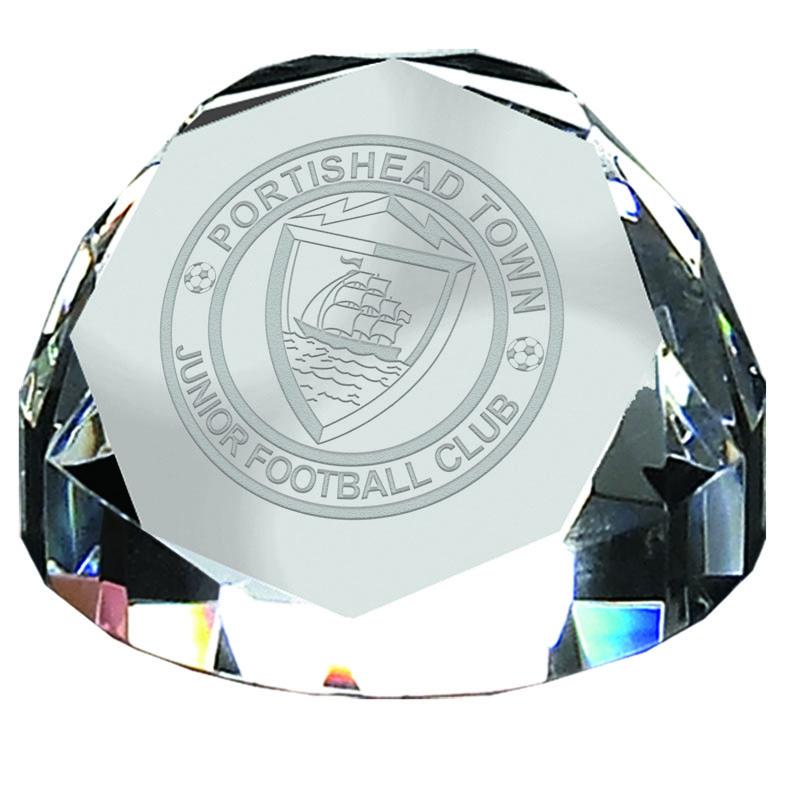 OK015 - Diamond Dome Glass Engraved Award