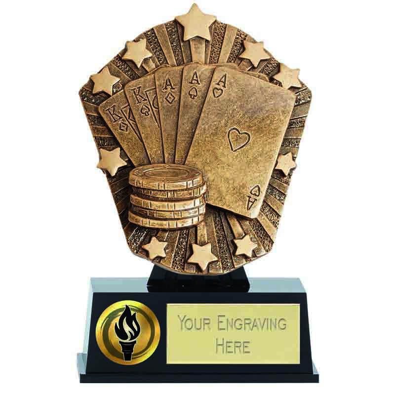 PK246 - Cosmos Mini Poker Trophy (12.5cm)