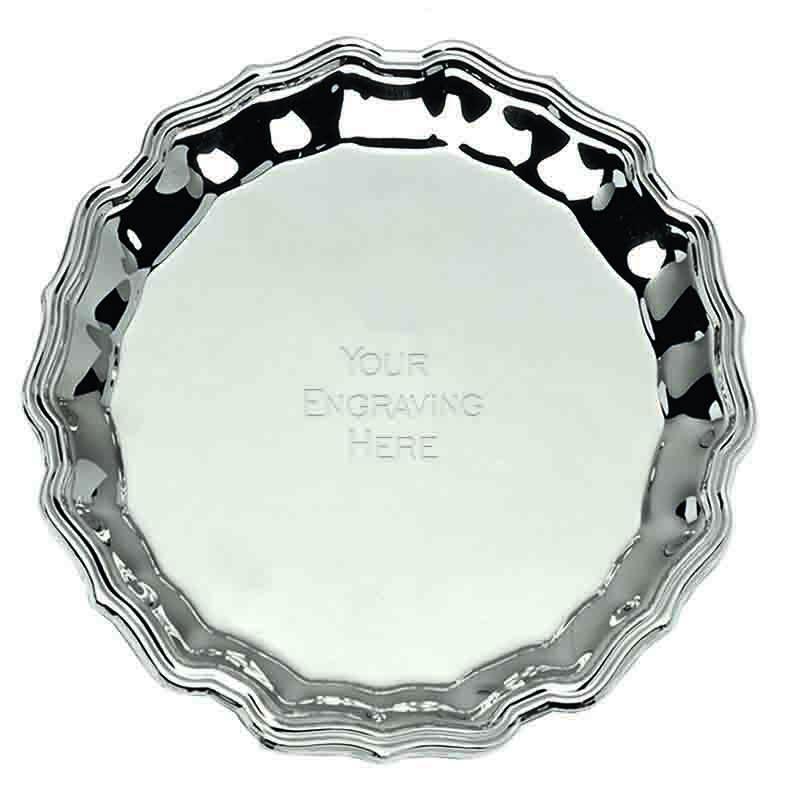 T044 - Chippendale nickel plated salver (3 Sizes)