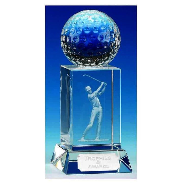 KK191 - Mercury Golfer Crystal Trophy (15cm)